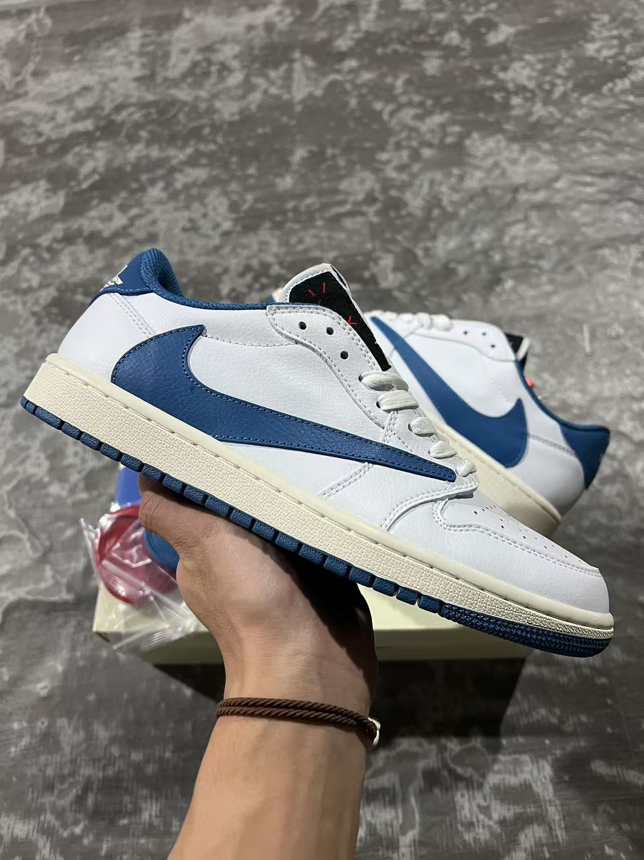 Jordan 1 Low - Travis Scott Fragment Sail Military Blue