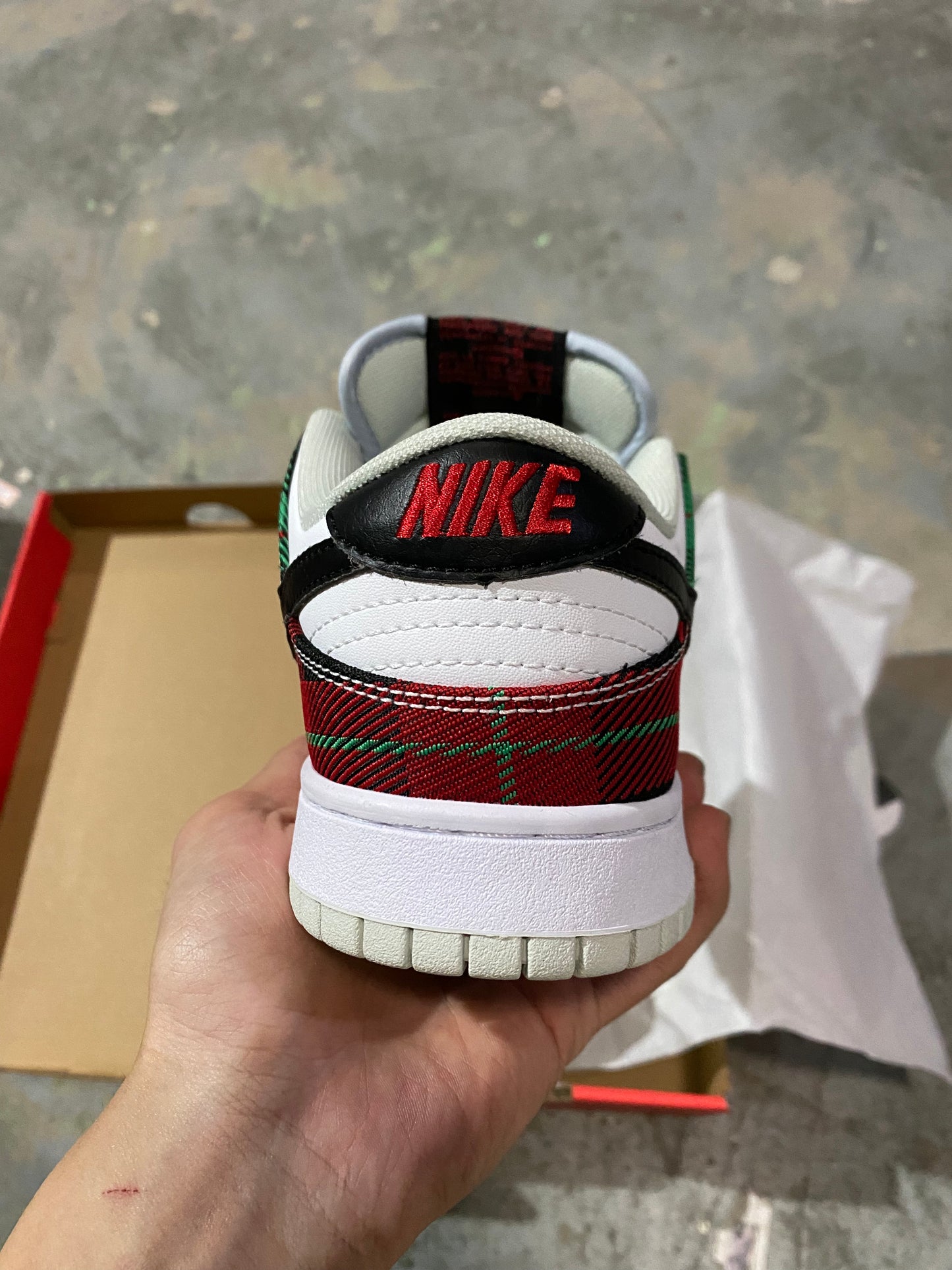 A Nike SB Dunk - Tartan Plaid Xmas