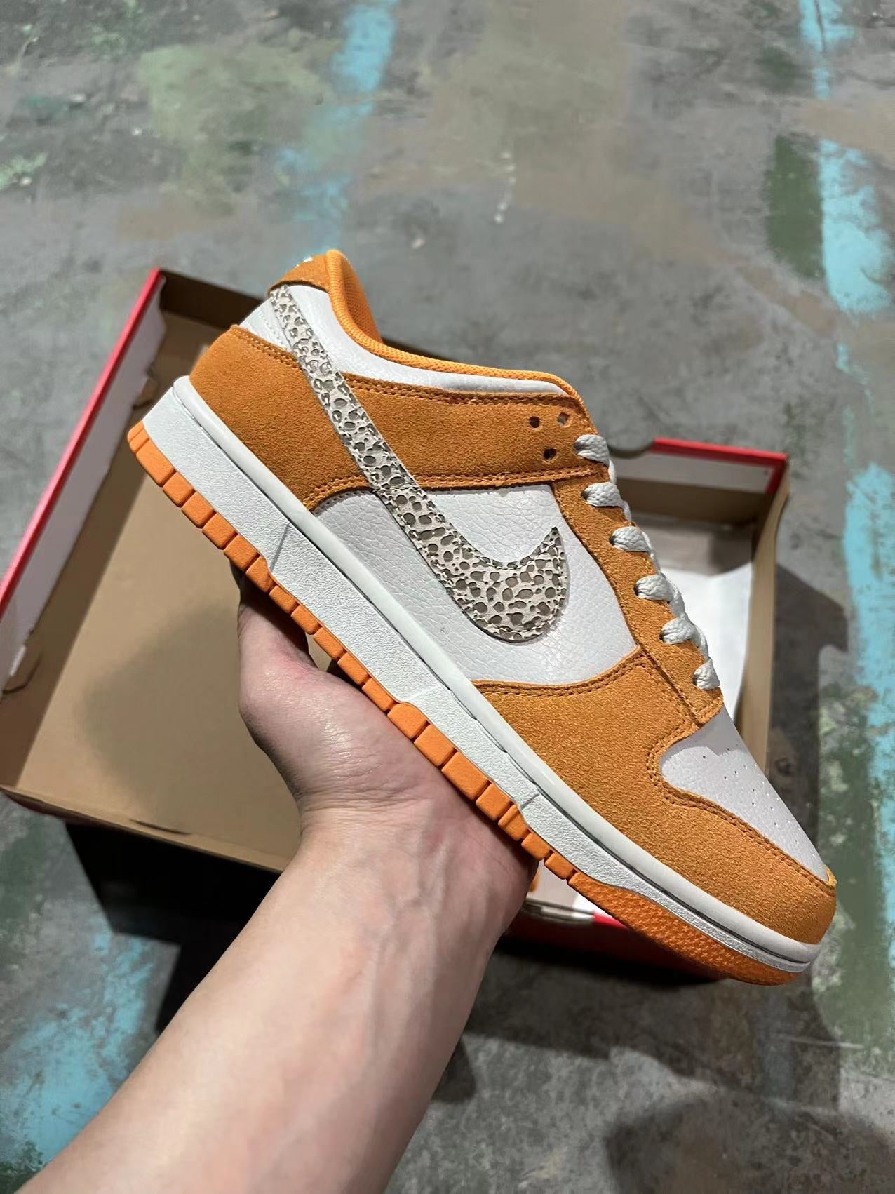 A Nike SB Dunk - Safari Swoosh Orange