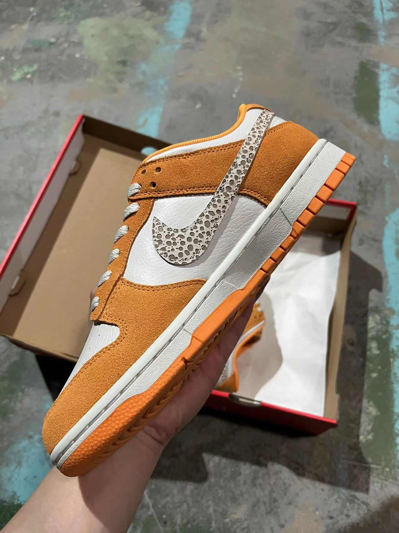 A Nike SB Dunk - Safari Swoosh Orange
