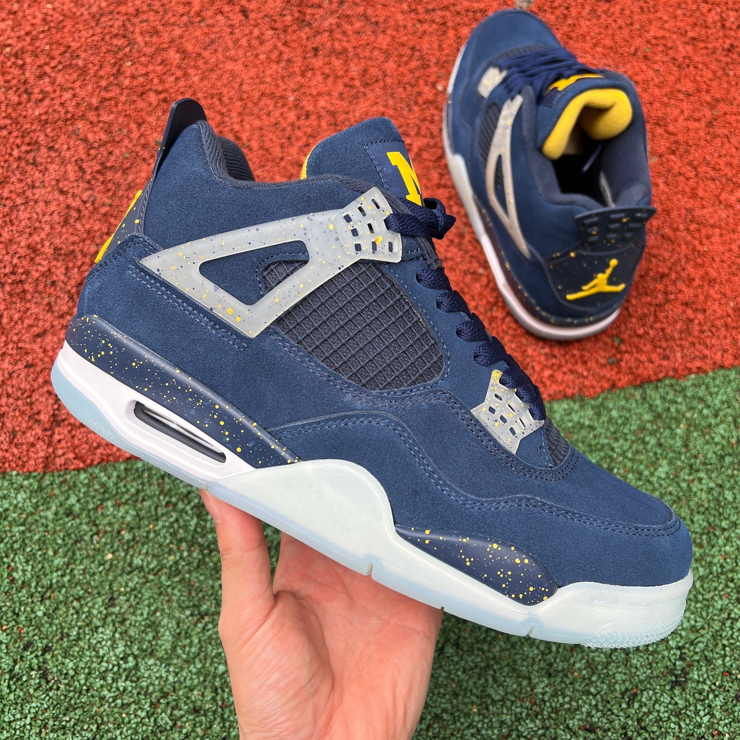 Jordan 4 - Michigan College Navy