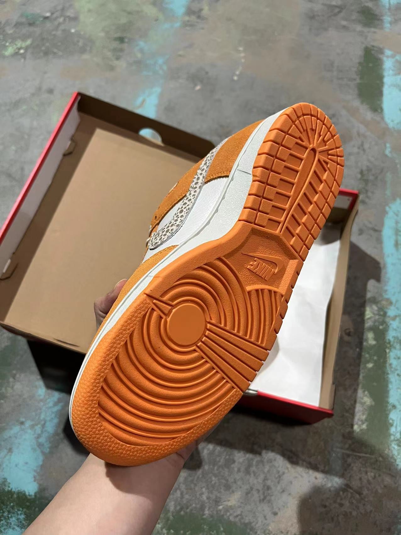 A Nike SB Dunk - Safari Swoosh Orange