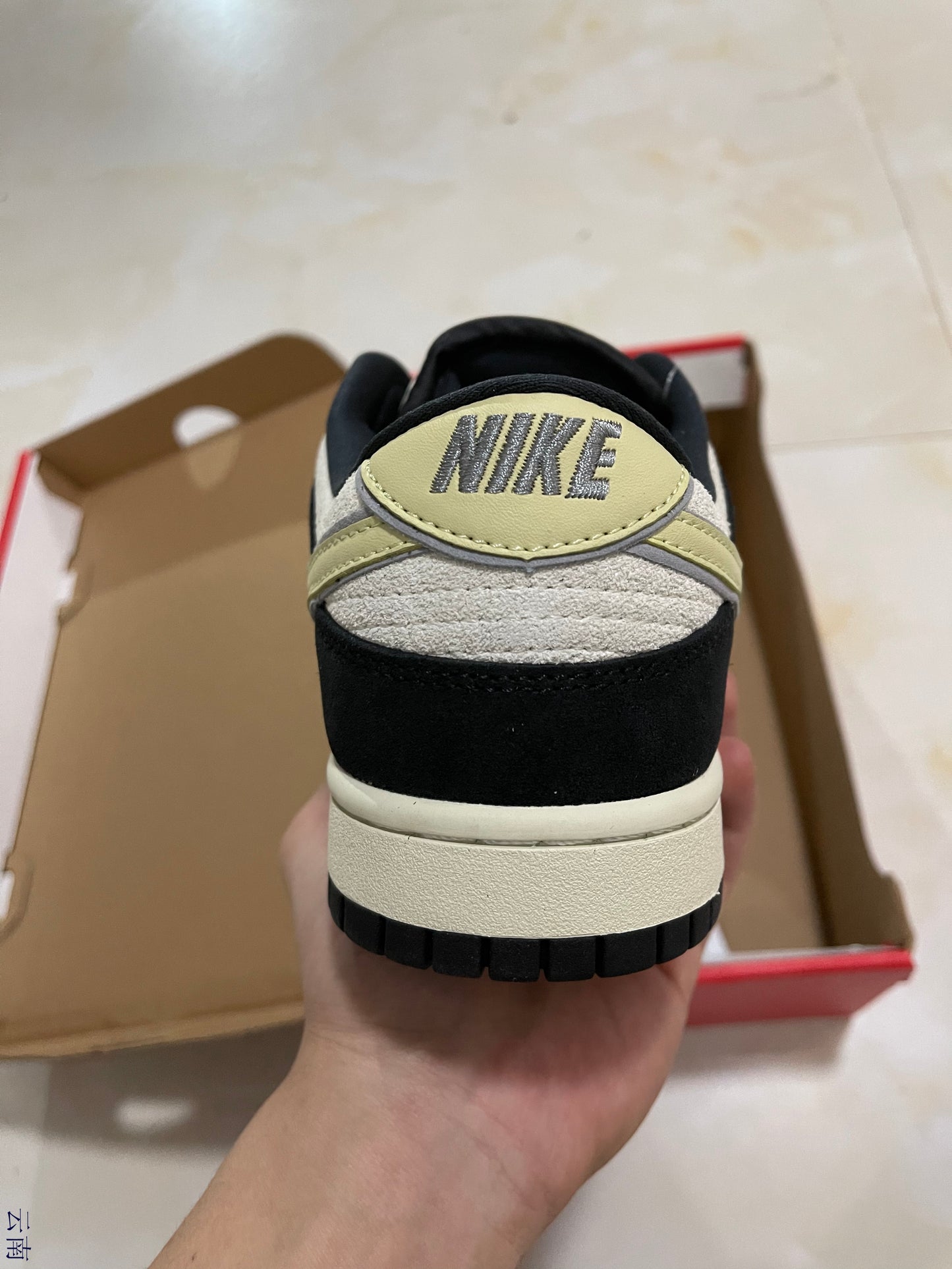 Nike Dunk Low - Black Suede Team Gold