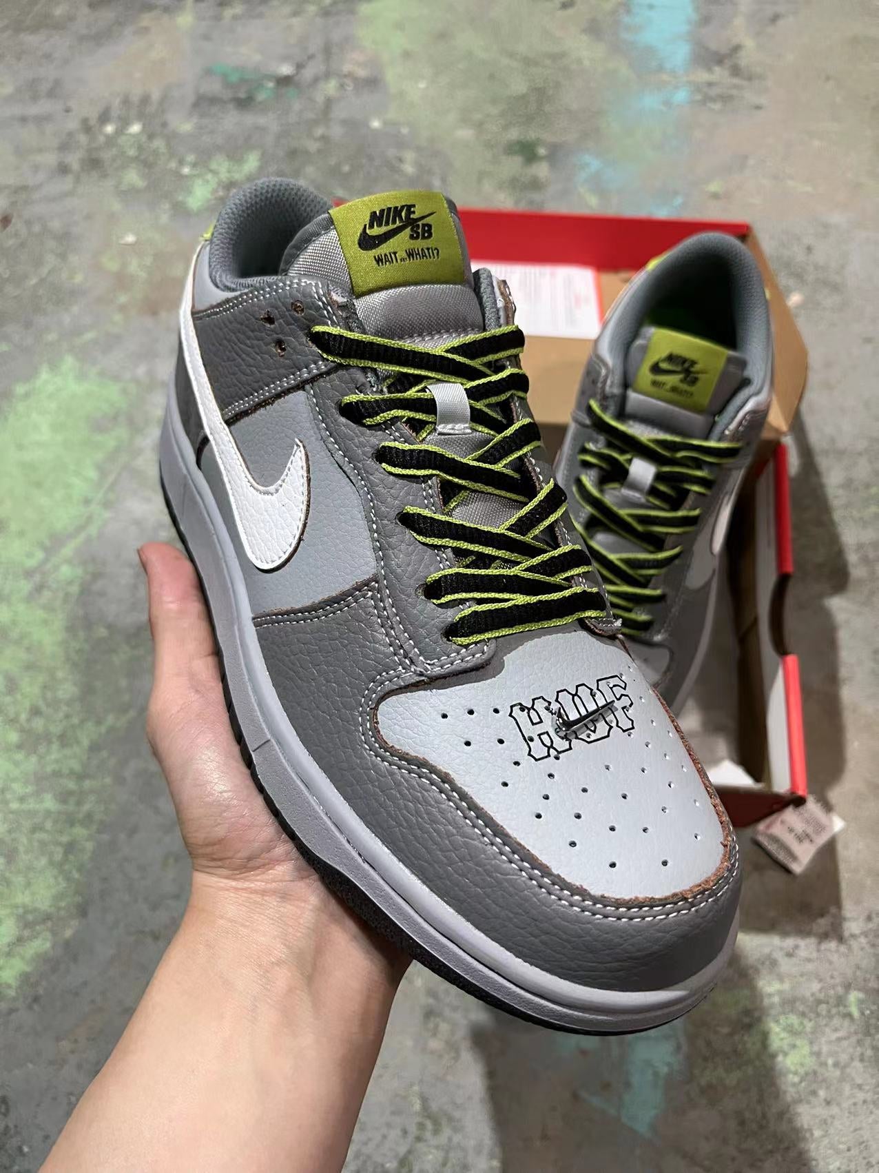 A Nike SB Dunk- HUF Wait What? Collaboration