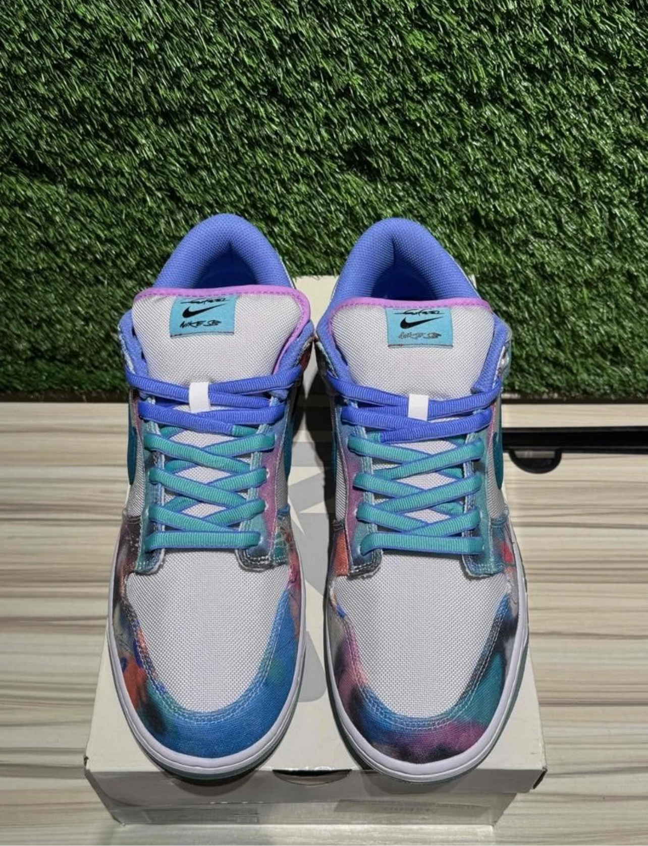 A Nike SB Dunk - Futura Laboratories Bleached Aqua