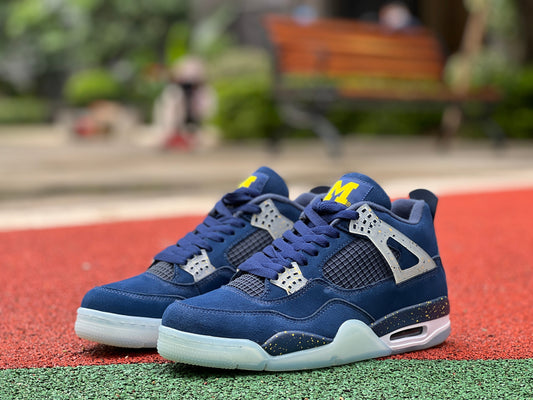 Jordan 4 - Michigan College Navy