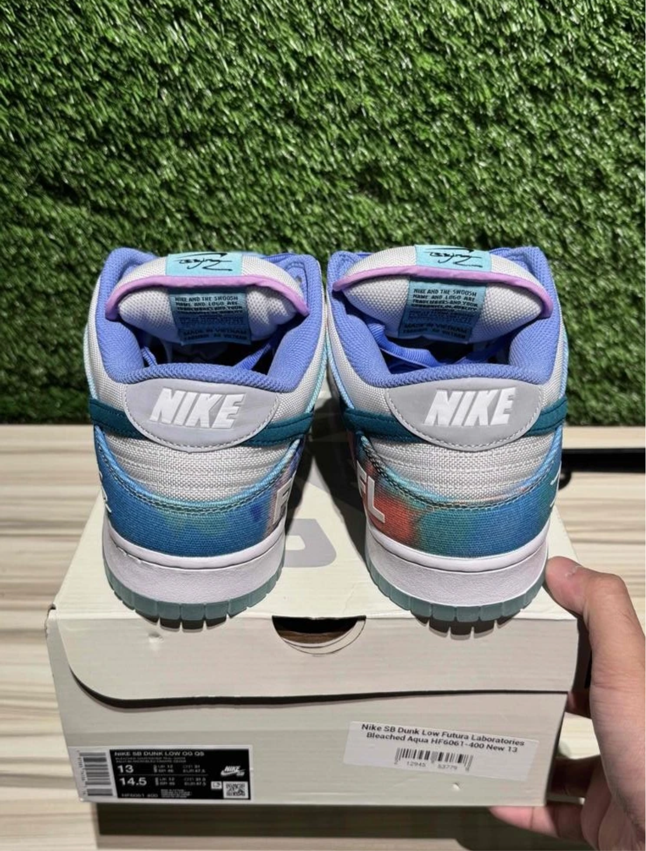 A Nike SB Dunk - Futura Laboratories Bleached Aqua