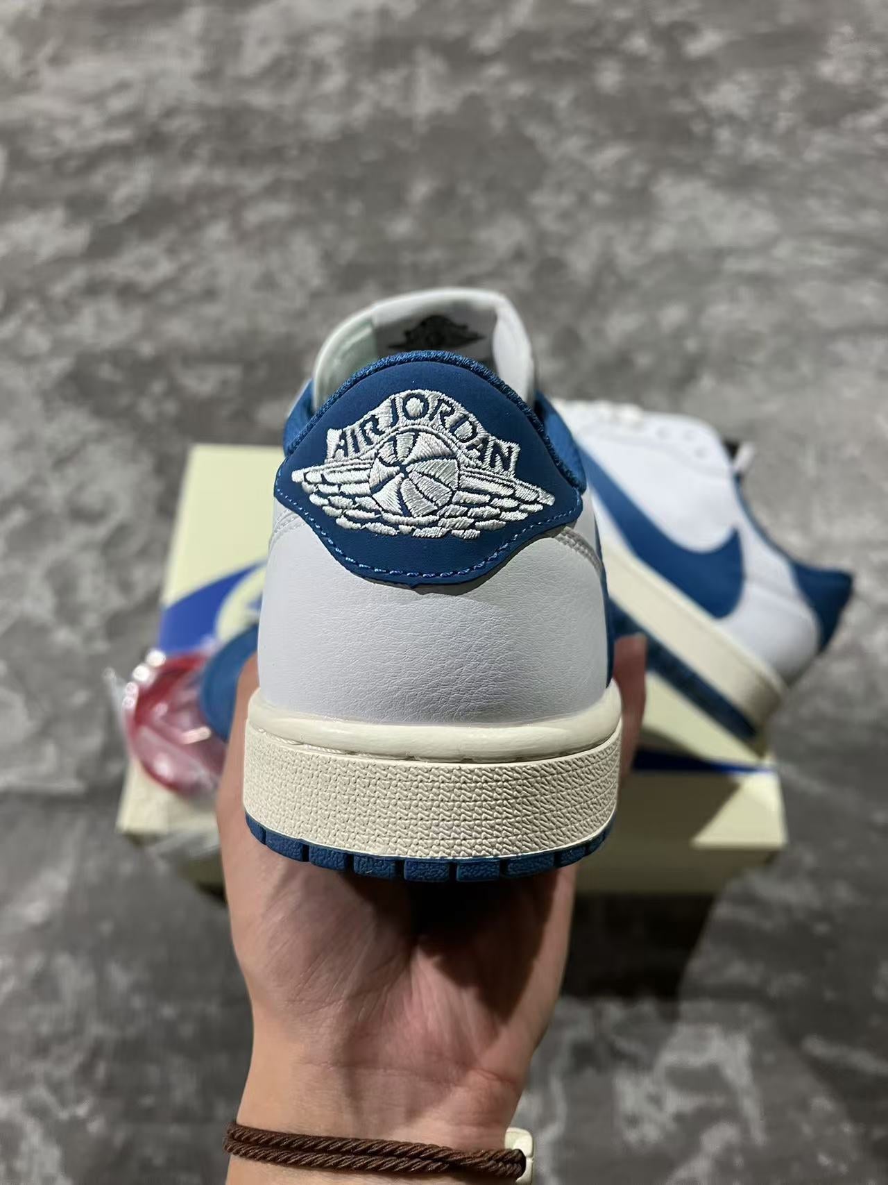 Jordan 1 Low - Travis Scott Fragment Sail Military Blue